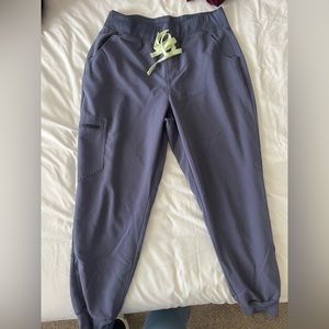 women's Space Navy Zamora™ High Waisted 2.0 - Petite Jogger Scrub Pants - L